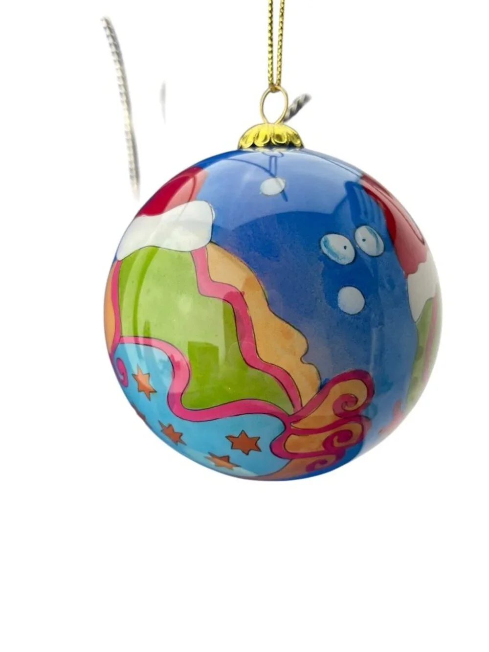 Pier 1 Imports Li Bien Merry Fishmas Seahorse Glass Ball Ornament Christmas 2008